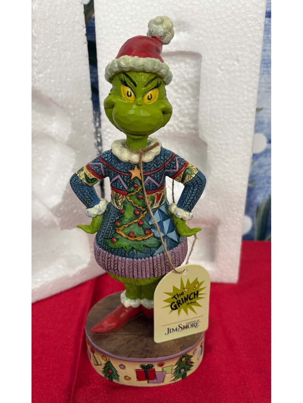 Jim Shore The Grinch Wearing Ugly Sweater Figurine 6012700 Enesco NIB